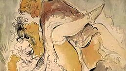 vintage erotic cartoon illustration for fans