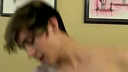 Slim twinks swap blowjobs then fuck