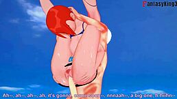 Gwen Tennyson Gets Intense Bikini Beach Sex in Hentai Style