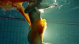 Nastya strips and shows her hot naked body in the pool! 😍