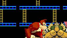 i can't stop watching bowser koopa and donkey kong dominate mario in wild bareback action!