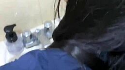 quick bathroom bang with colombian teen at party
