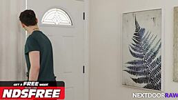 Hairy trainer slams cute twink hard in bareback missionary pounding - NextDoorStudios