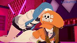 may and bridget getting intense anal sex in guilty gear strive hentai!