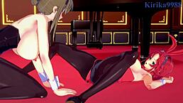 Festenia Muse, Chitose Kisaragi, Sagiri Sakurai in Wild Lesbian Hentai Action