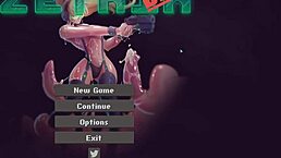 Zetria hentai game ep 1, can she handle alien monster cock?  