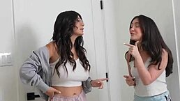 I got caught jerking by step sis and BFF, now filming with Jane Wilde and Cami