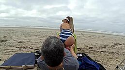 Passers-by stared while she rode me to cum in public anal!  