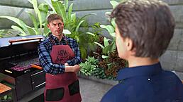 blonde rides big cock in outdoor fucking