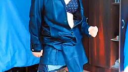 Big Ass White Boy Dancing Sexy in Crossdresser Sissy Style!