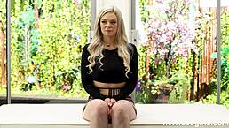 HUGE Natural Tits on Stunning Blonde Casting Star