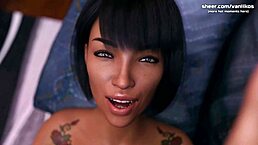 I’m obsessed with this 3D animated college teen, short hair, tattoos, perfect body, taking it everywhere in Being a Dik Episode 11