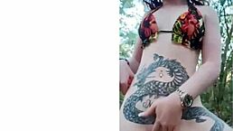 New Girl's First Outdoor Fuck Leaves Her Face Covered in Cum