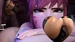 blacked pmv with big black cock in wild 3d hentai interracial action