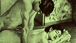 vintage erotic drawings showcase retro cartoon passion in detailed hentai style