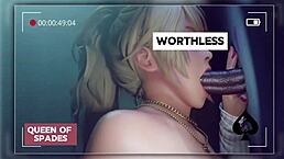 blacked pmv with big black cock in wild 3d hentai interracial action