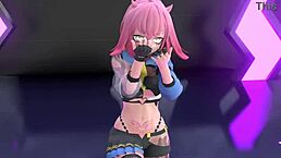 Strip tease with MMD Yoasobi Idol dance