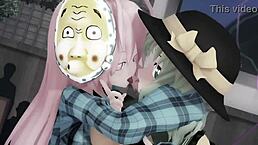 kokoro’s revenge unfolds in wild mmd animation scene