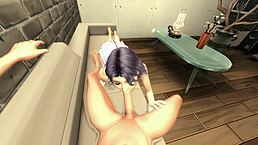 interracial anime cutie banged while friend’s at the store