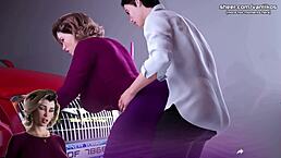 I got stuck, stepmom, and stepson took over in hentai game