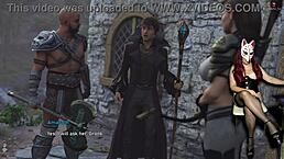 in steps of debauchery 46, she role plays wearing stockings in the brothel.