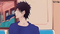 mita got drilled hard in the subway in this 2025 hentai parody cartoon