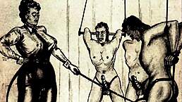 嘿，看这些复古色情画在狂野hentai风格！😍