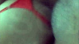 A beautiful black girl enjoys fucking huge black cock in missionary.