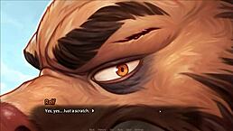 Pig Princess Threesome on Beach in Hentai Game