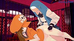 may and bridget getting intense anal sex in guilty gear strive hentai!