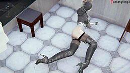 2-b dances and gets wild in shower fantasy animation