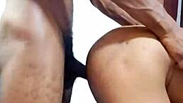 Little African Teen 18+ Slut Bends Over For Doggy Style Digging In Ebony Ass.