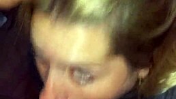 she sucks my cock sloppy until i explode in her pretty face