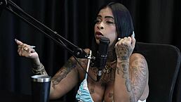 Morena flashes boobs after doubting herself at swingers’ house. School called her out with Marcelly Melo on Sheer Red!