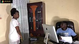 Ugh, my HR guy drilled me hard for not cleaning his office before Monday morning. I’m still sore from that rough doggystyle!