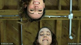 Tricked into Pegging Spitroast Threesome by Elle Eros and Clara Dee!