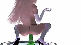 Princess Peach Rides Dildo in Wild 3D Action