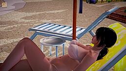 In this cartoon family, the brunette with big tits explores erotic adventures.