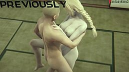 2-b dances and gets wild in shower fantasy animation