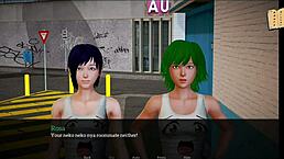 Blonde teen with big tits in cartoon hentai! 😍