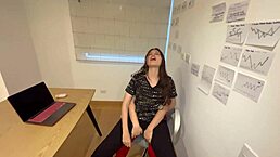 colombian med student tricks me into naked office fun! 😜