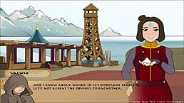 Busty Korra Delivers Handjob in Hentai Animation