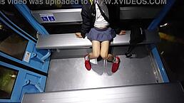 tranny pulls out dick on cablebus exhibition