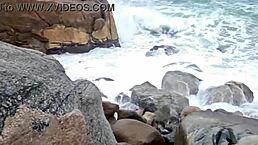 Athletic Saymon Fitness Rips Clothes Off Brunette Brenda Floripa for Monster Cock Blowjob in Jurerê