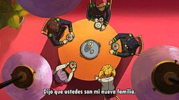 Japanese anime unfolds in Owari no Seraph epic battle. Intense action grips Nagoya.