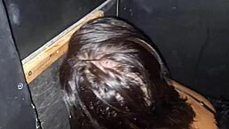 wife sucked stepson's black cock on swing unknowingly