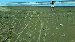 risky street handjob turns wild when redhead catches me jerking off