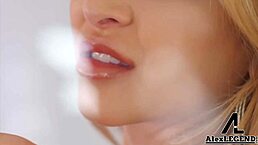 Luscious blonde Alix Lynx rides Alex Legend's thick French cock hard