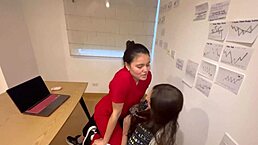 colombian med student tricks me into naked office fun! 😜