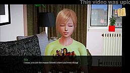 Blonde teen with big tits in cartoon hentai! 😍